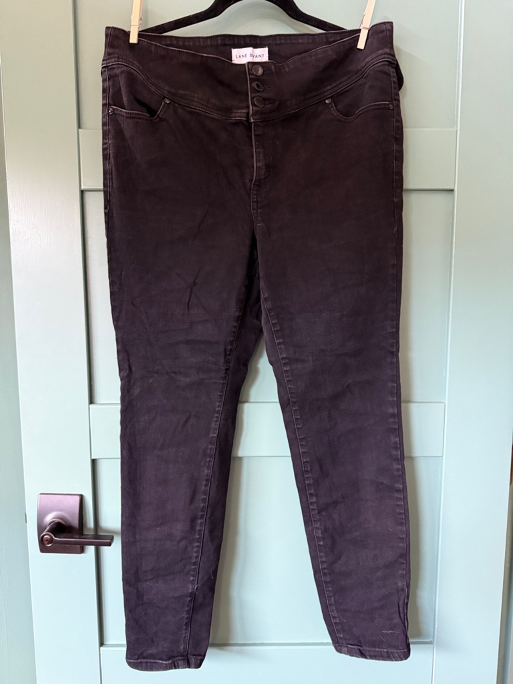 Lane Bryant Black High-Rise Slim Jeans